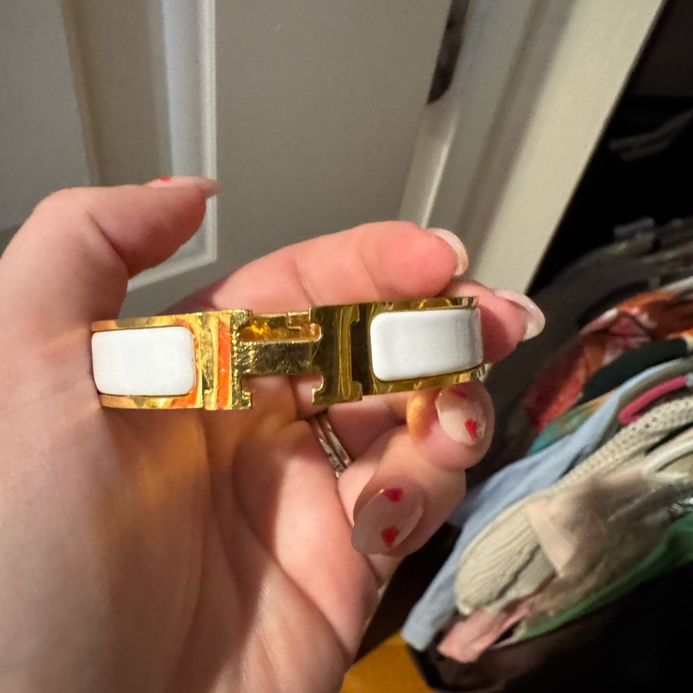 HERMES WHITE BANGLE - Picture 4 of 5